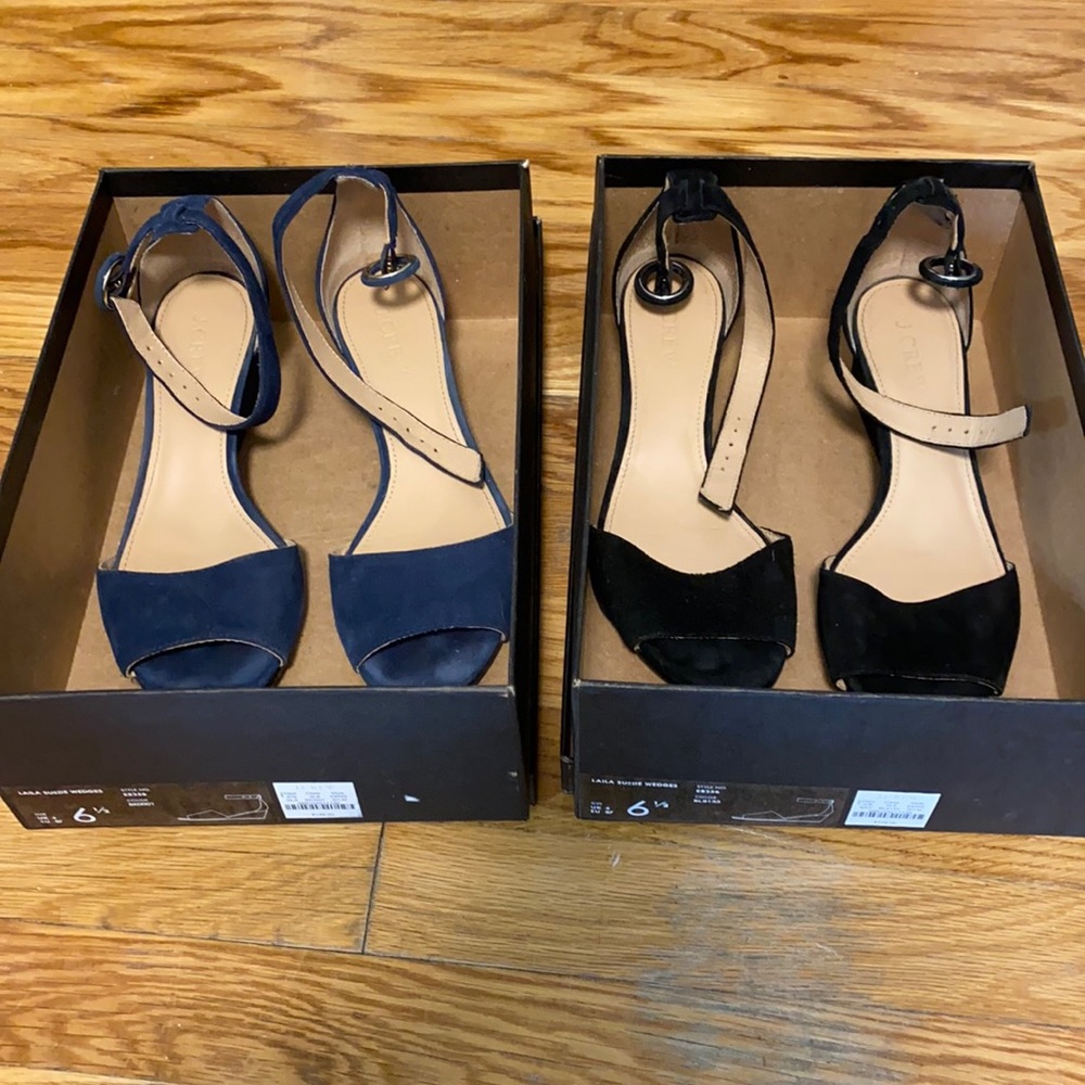 JCREW WOMEN’S LAILA SUEDE WEDGE